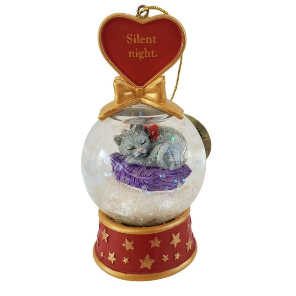 Vintage Danbury Mint Cat Snow Globe Christmas Ornament Lot of 13 Collectible - Picture 3 of 15